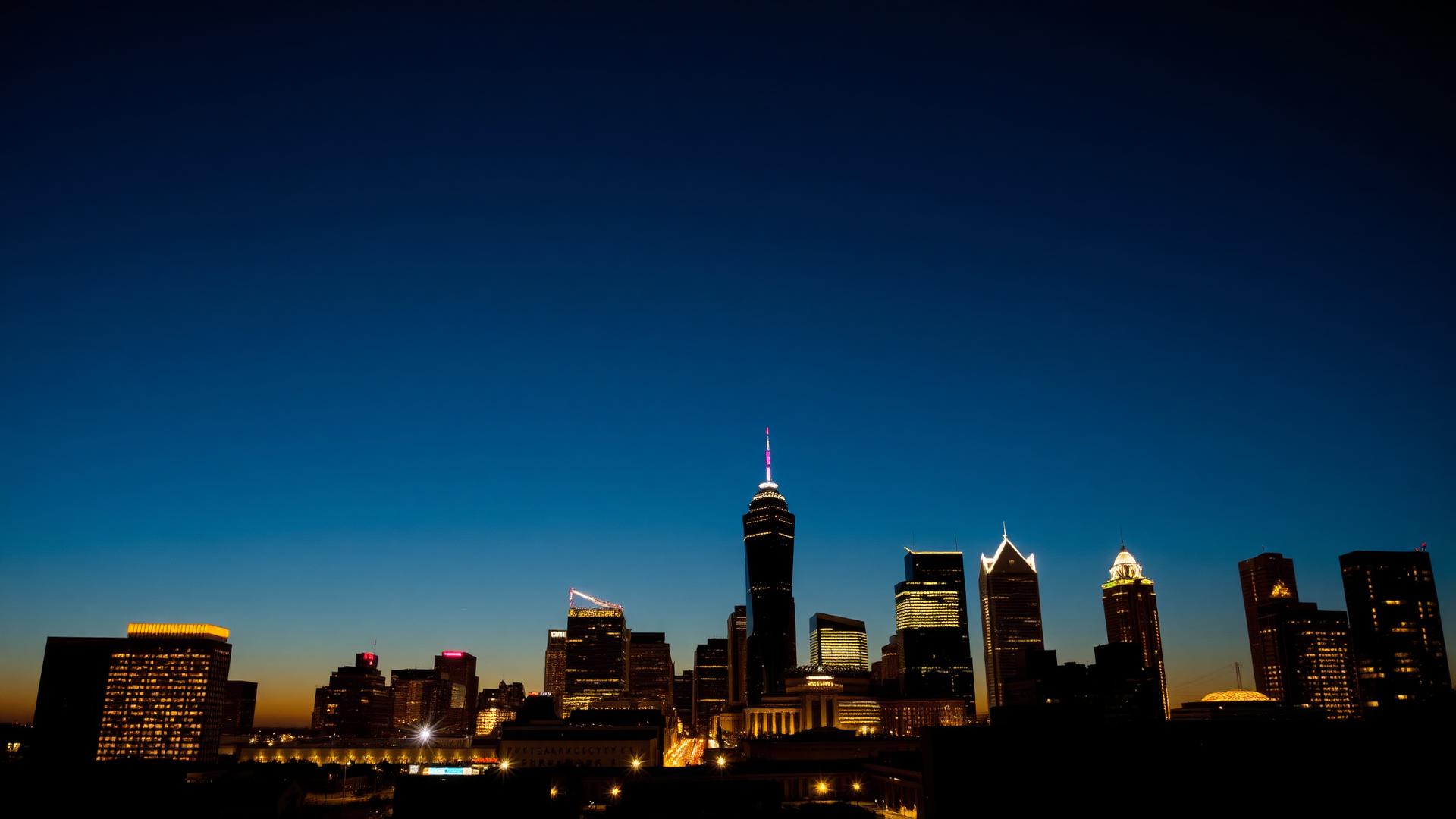 Dallas–Fort Worth skyline at dusk