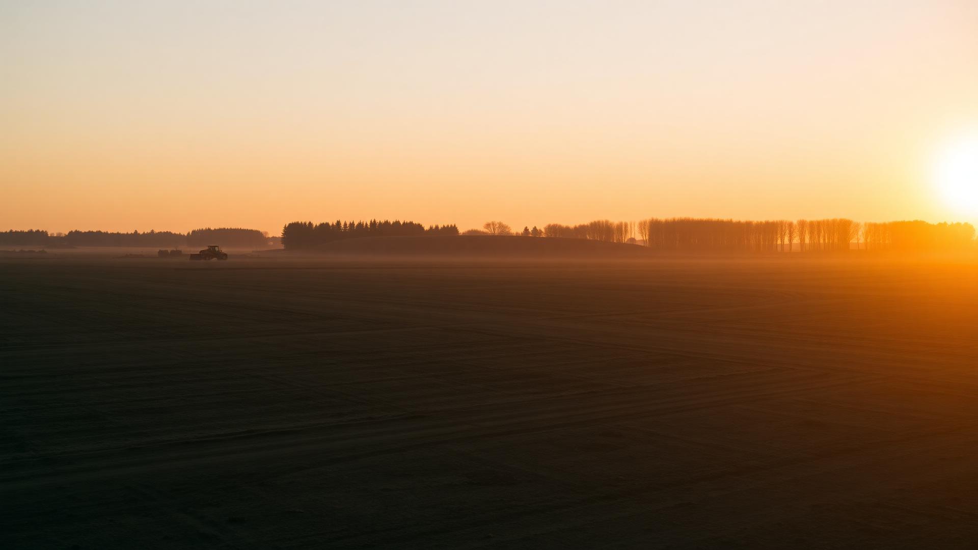 Texas land development site at sunrise